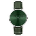 brand oem wrist watch minimalist stainless steel back water resistant watch man woman wristwatch green